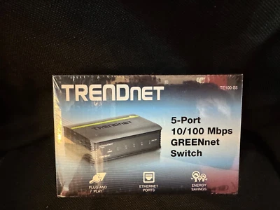 New TRENDnet Green TE100-S5/A Fast Ethernet 5-Port External Switch 10/100 Mbps - Image 1 of 4