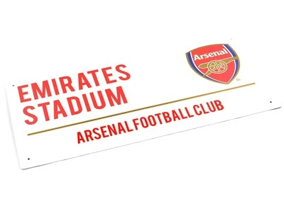 Arsenal FC Official White 'Emirates Stadium' Street Sign - Image 1 of 2