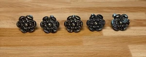 5pcs Vintage Gusseisen Blume Design Schrank Schublade Türknöpfe Bildschirmgriffe - Bild 1 von 4