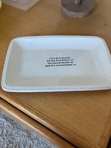 Mud Pie Thanks for the food before us Platter, Give Thanks Inscription - Picture 1 of 6