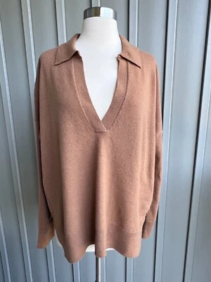 Suéter de cachemir AllSaints Ollar en marrón camel talla M usado en excelente estado Foto 1 de 4