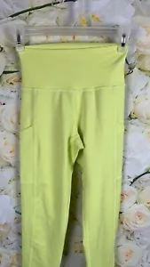 Aerie Leggings Yoga Pants Sz SMALL Chill Play Move Womens Neon Stretchy Pockets - Picture 1 of 8