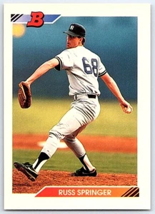 1992 Bowman Russ Springer Rookie New York Yankees #308 - Picture 1 of 2