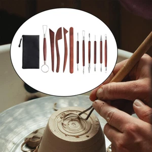 12PCS Clay Sculpting Tools Sets,Wax Carving Pottery Art Kits,For Brushing,Scrap - Picture 1 of 10