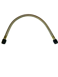 4AN 6" NITROUS OXIDE STAINLESS BRAIDED HOSE BLACK ENDS - Picture 1 of 1