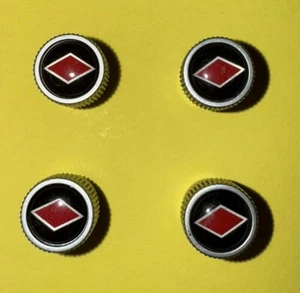 **Genuine Audi Valve Stem Caps - Red Audi Sport Logo** Set Of 4 - Picture 1 of 4