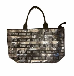 Victoria’s Secret Tasche Weekender Pailletten Glitzer schwarz silber - Bild 1 von 4