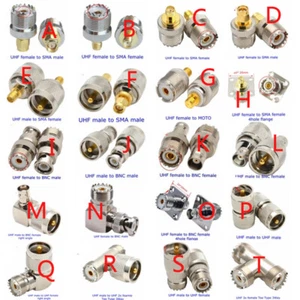 1Pc UHF SO239 PL259 Connector To SMA BNC Male Female Adapter Coaxial Plug Jack - Picture 1 of 6