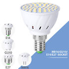 MR16 GU10 LED Bulb Lamp 48 60 80LEDs 220V DC 12V  LED Lamp E14 E27 Spotlight