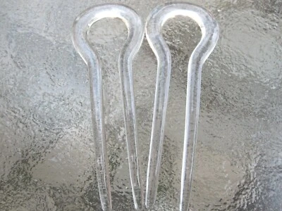 2ea Crystal Loop Top 2 Prong Chignon Hair Pins 3 1/4" Length Good Hair Days New - Image 1 of 3