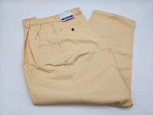 Lands' End Men's BUTTER YELLOW Pleated Chino Pants 38 X 30 NOS New  - Picture 1 of 4