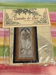Lavender & Lace White Lace cross stitch pattern chart bride wedding - Picture 1 of 4