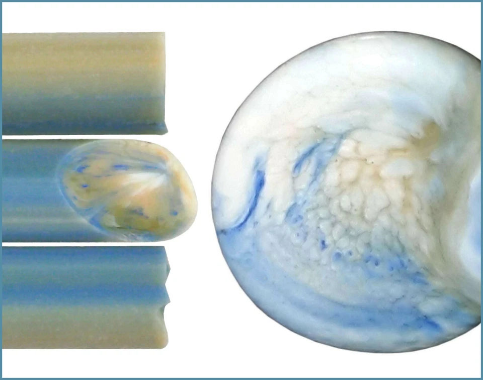 Blu Ivory LIGHT (Avorio Lapis Chiara, 5/6mm) Pastell - Effetre P291M