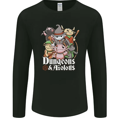 Dungeons & Axolotl Role Play Games RPG Mens Long Sleeve T-Shirt - Image 1 of 2