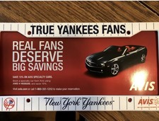 New York Yankees Collectible License Plate Frame Sga Brand New