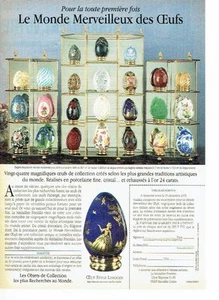PUBLICITE ADVERTISING 126 1993 monde merveilleux des Oeufs style Limoges Fran - Bild 1 von 1