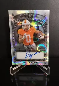 AUTO #'ed 6/6 π₯ JAYLEN WRIGHT RC SSP 2024 Leaf Trinity Steel Iron Lava Prism - Picture 1 of 2