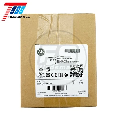 ALLEN-BRADLEY 2024 US Seller Factory Sealed Allen Bradley 22A-D8P7N104 3.7 kW 5 Hp AC Drive