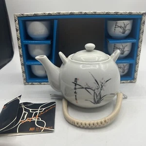 Vintage Porcelain Milyang Chinaware 10 Piece Tea or Saki Set - Picture 1 of 9