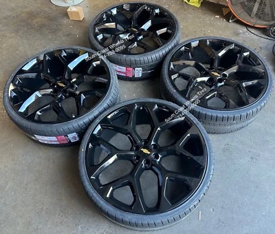 "NEUMÁTICOS LLANTAS 28"" COPO DE NIEVE FR59 CK156 NEGRO TPMS Silverado Tahoe Sierra Yukon" Foto 1 de 4