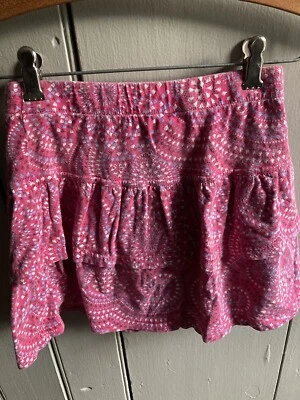 Falda corta LL Bean niñas talla 6X 7 rosa con estampado floral Foto 1 de 4