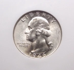 1946 "S" Washington SILVER Quarter 25c NGC MS65 #022 GEM Uncirculated ECC&C, Inc - Picture 1 of 5