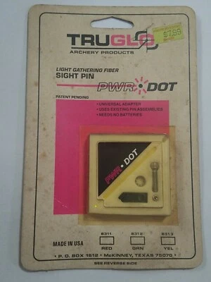 Pin de recolección de luz de punto TruGlo Pwr amarillo nuevo en paquete Foto 1 de 2