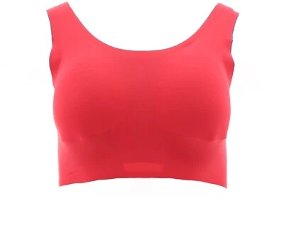 Rhonda Shear Invisible Body Bra Contrast Trim Persimmon with Grape L NWOT (422) - Image 1 of 2