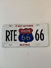 RT 66 HAND PAINTED HOME MADE METAL LICENSE PLATE