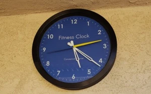 Fitness Wanduhr/Timer 14 Zoll durchgehend. Sweep High Visib. Gebrauchthand, Glasscheibe - Bild 1 von 4