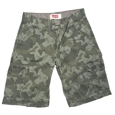 Levis Shorts Boys 10 Reg Cargo Camo Camouflage Levi Strauss Outdoor Fishing - Image 1 of 4