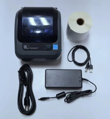 Zebra GX420d Direct Thermal Label Printer USB GX42-202510-000 Complete Package - Image 1 of 2