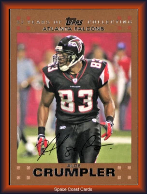 2007 Topps Copper Atlanta Falcons Football Card #195 Alge Crumpler /2007 - Image 1 of 2