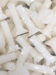 Nylon Slotted Countersunk Flat Head Machine Screw 1/4 20x 1" - 100 pieces - Picture 1 of 5