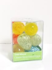 12 Crate and Barrel Blown Glass Speckled Eggs About 1.5"H x 1"W