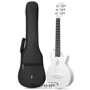 Enya Nova Go Mini Carbon Fibre Acoustic Guitar 3 Colours with Gig Bag - White - Picture 1 of 14