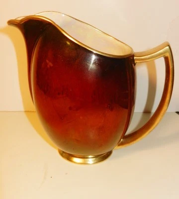 Jarra Carlton Ware Rouge Royale 14 OZ # 1582 patrón - década de 1930 ANTIGUA ~ ART DECO Foto 1 de 4