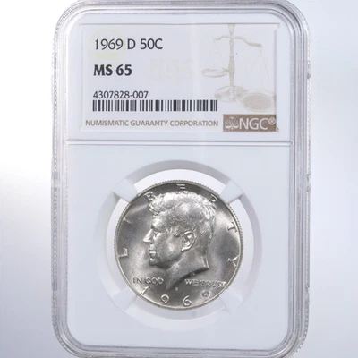 1969 D Kennedy 50C NGC Certified MS 65 - Image 1 of 2