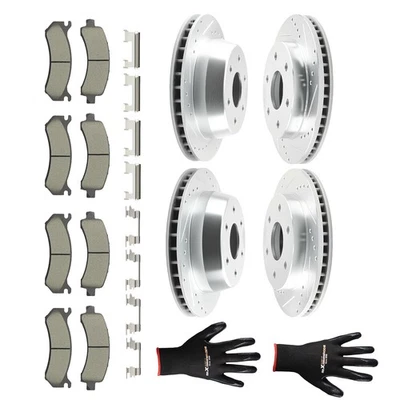 Front Rear Brake Rotors+Brake Pads for GMC Yukon XL 1500 2002-2006 P-785 P-974A - Image 1 of 4