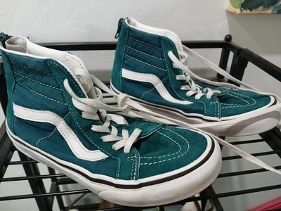 Niños Talla 2 EE. UU. (UE 32,5) Vans Sk8 Hi Cremallera Verde azulado profundo Foto 1 de 4