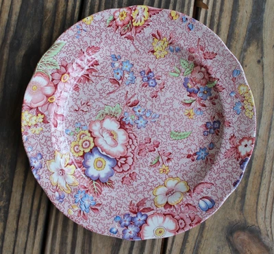 Vintage Spode Florence Chintz Scalloped Dinner Plate 10.5 inches England - Image 1 of 3