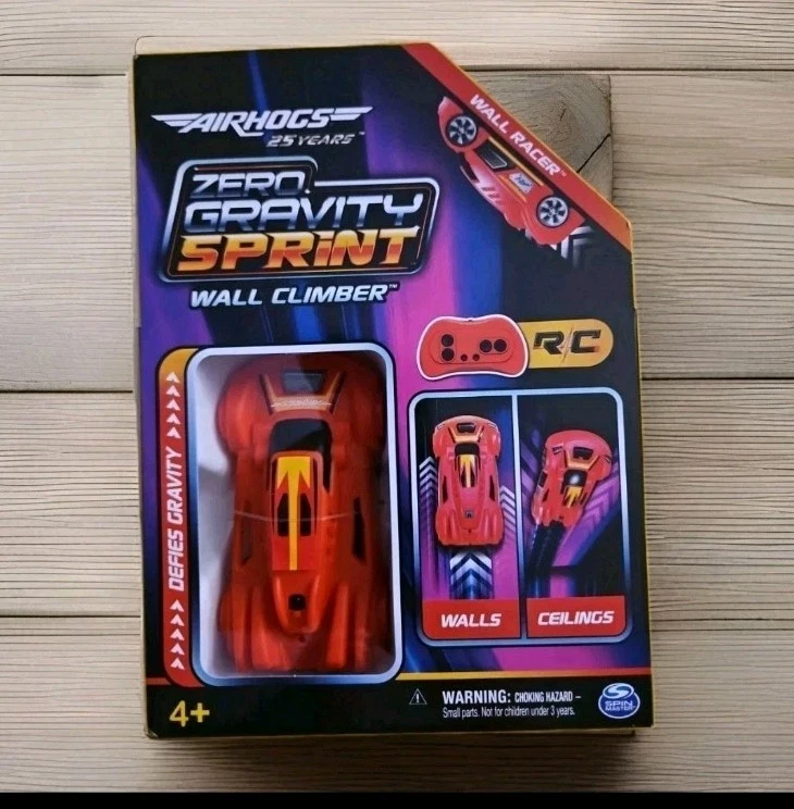 Air Hogs, Zero Gravity Sprint RC Car Wall Climber, USB-C Rechargeable Indoor RED - Image 1 of 2