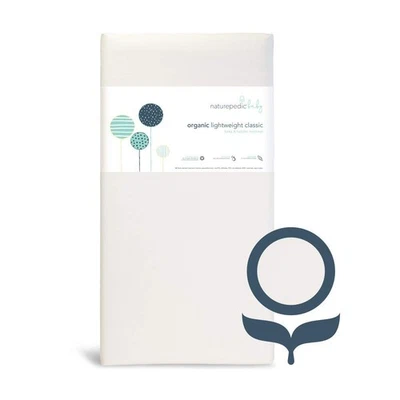 Colchón orgánico para cuna de bebé - Cama ligera de 2 etapas para bebés y niños pequeños - Agua... Foto 1 de 4