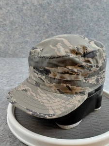 Air Force Utility Hat Cap Adult 7 1/4 Tan Green Camo Cotton Nylon Military - Picture 1 of 13