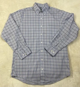 Kenneth Cole Reaction Camicia Uomo Med Abito Blu Grafico Quadri 15/32/33 - Foto 1 di 8