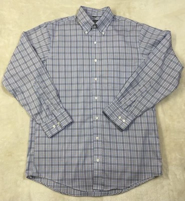 Camisa de vestir Kenneth Cole Reaction para hombre mediana azul gráfico cuadros cuadros 15/32/33 Foto 1 de 4