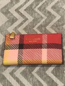KATE SPADE MORGAN MUSEUM PLAID GELDBÖRSE in KUNSTSAFFIANO LEDER KARIERT SAUBER++ - Bild 1 von 7