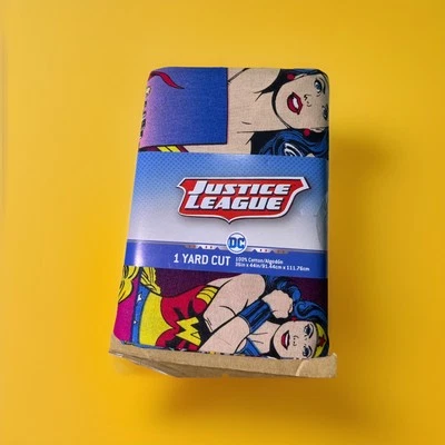 DC Wonder Woman Superhero Fabric - 1 Yard (36"x44") Cotton - Batgirl Supergirl - Image 1 of 4
