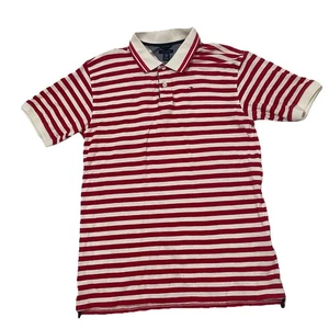 Tommy Hilfiger Striped Polo Shirt Boys Red and White XL - Picture 1 of 5