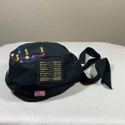 Gorra calavera de motociclista Route 66 bandana envoltura para la cabeza negra sombrero de motociclista Doo Trapo Foto 1 de 4